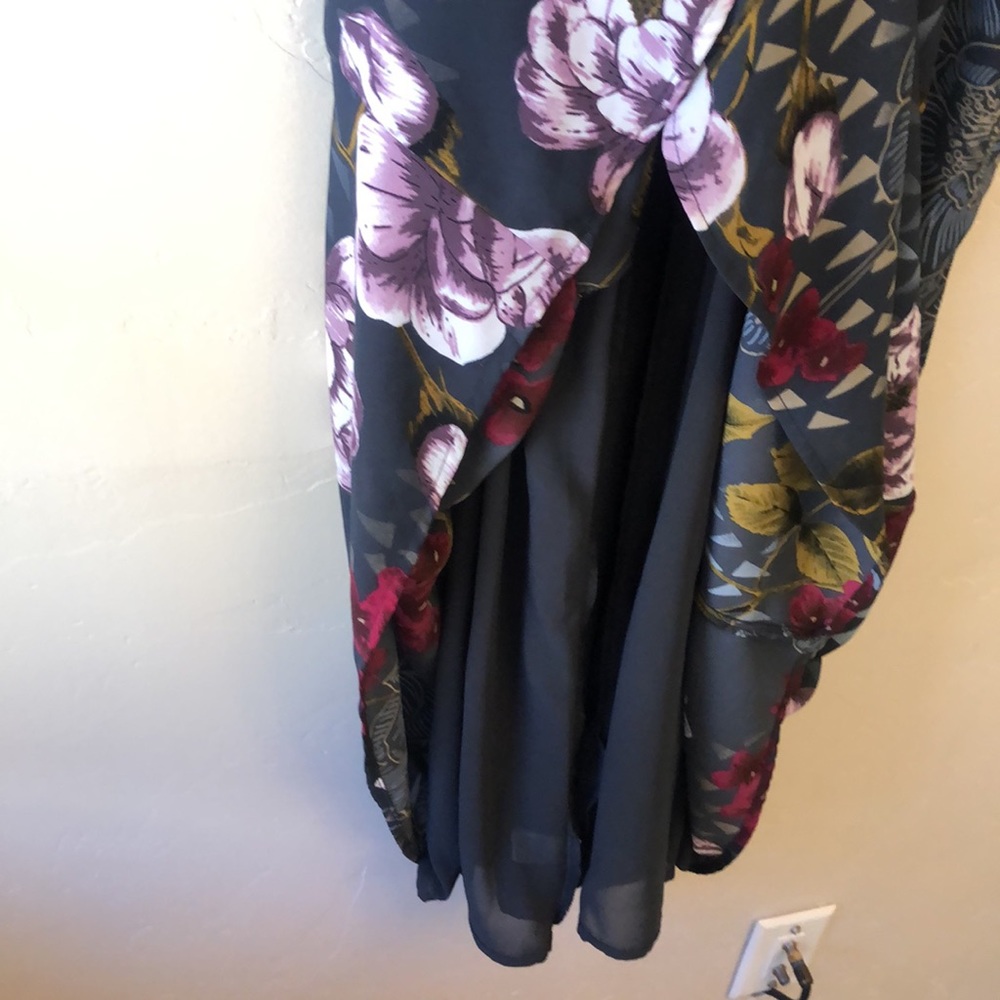 EVERLY High Neck Halter Midi Floral Dress Size Large - Picture 7 of 15